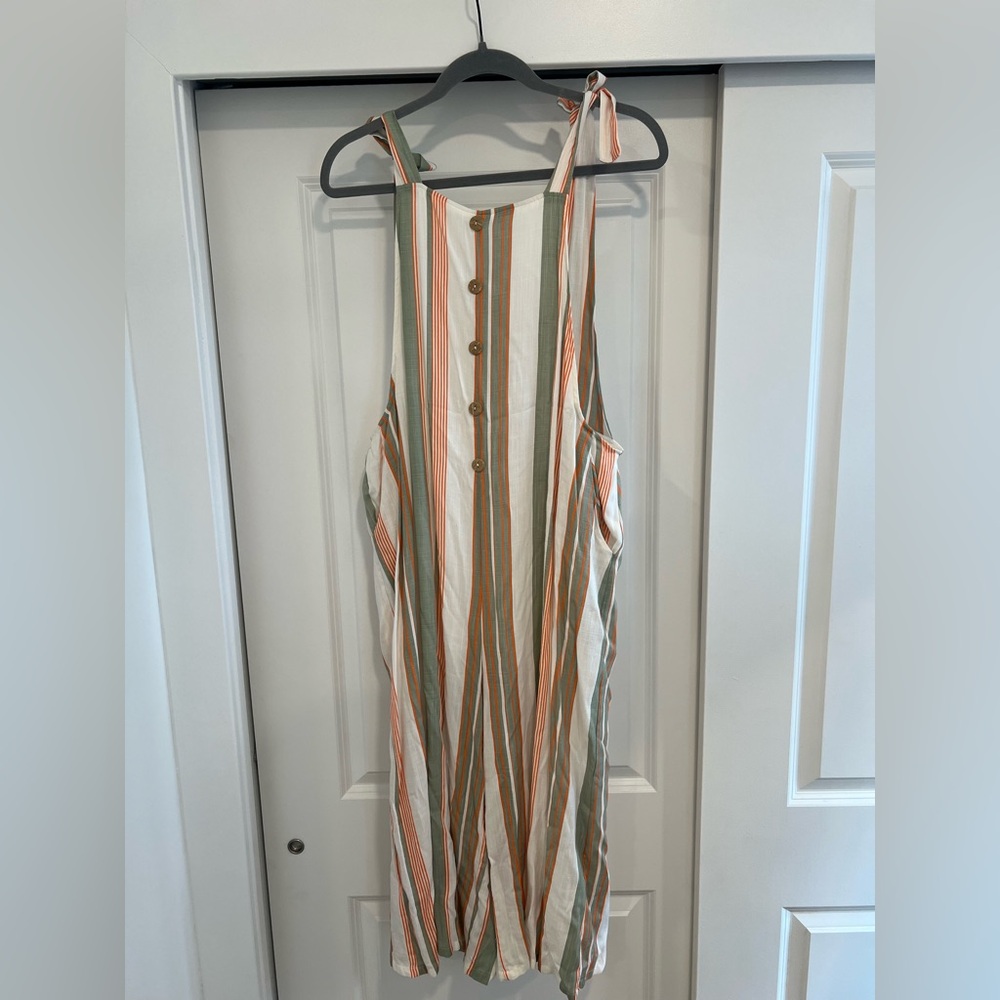 Striped Sleeveless Jumpsuit